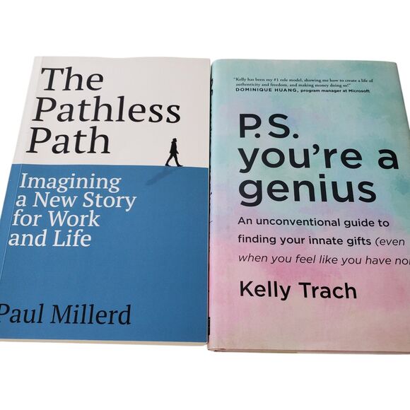 Two Like New Books:  The Pathless Path and P.S. you're a genius - Picture 1 of 1